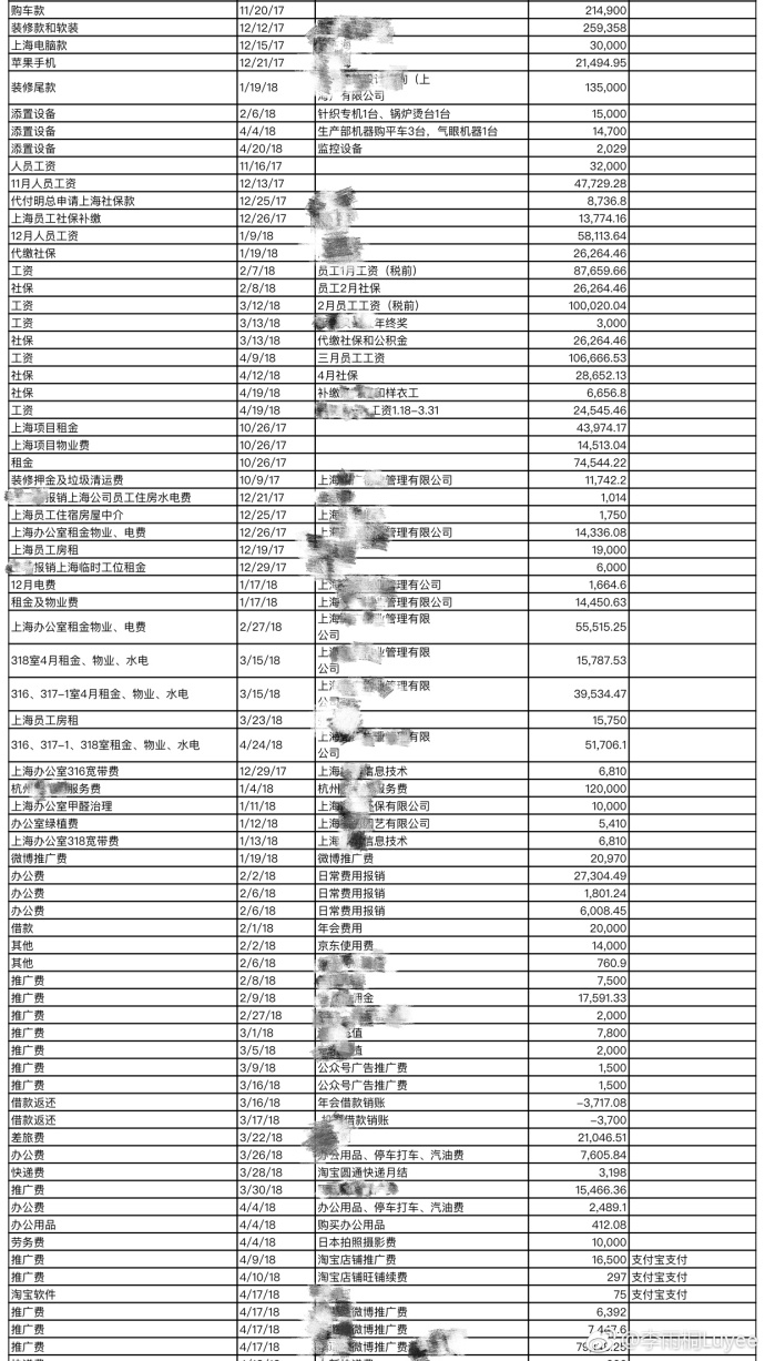 李雨桐再曝公司开销清单 称曾被恶意攻击