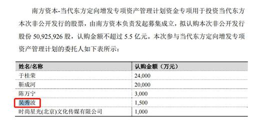 吴秀波桃色新闻牵出资本局中局 律师：或血本无归